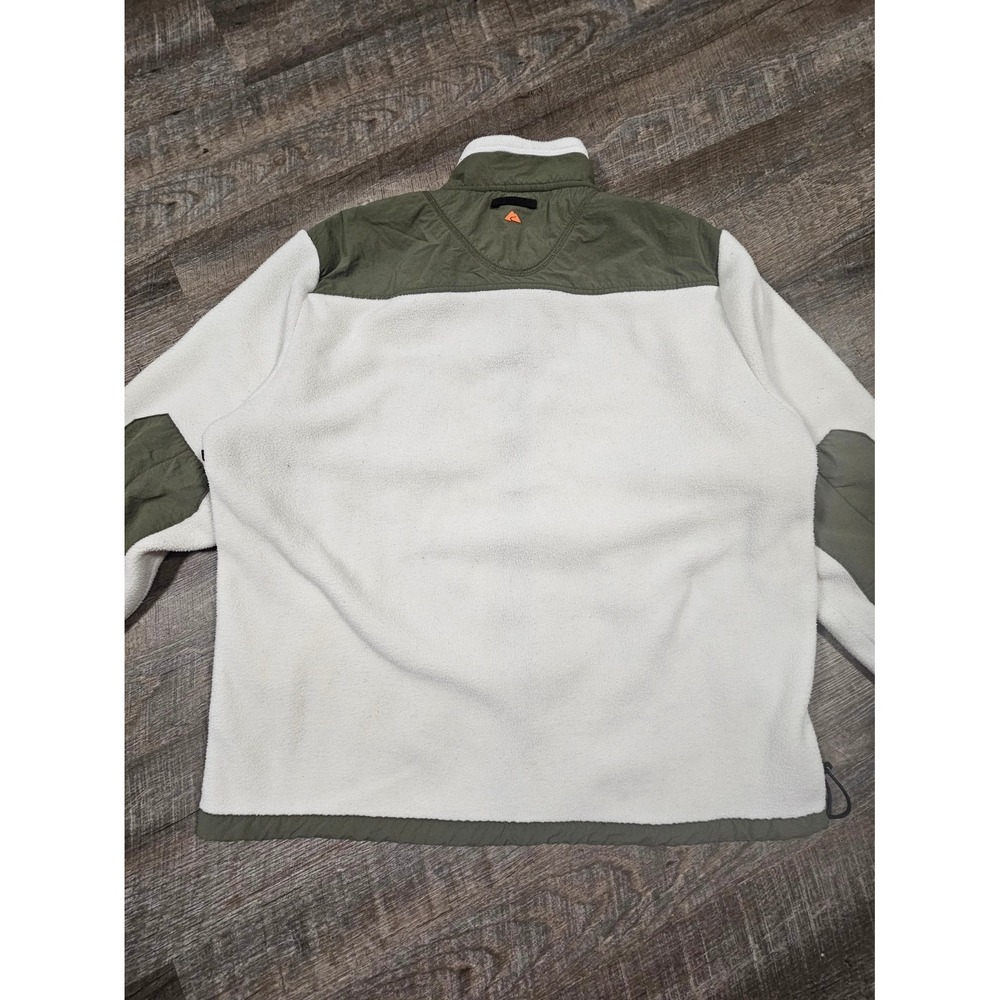 Ozark Trail Mens XL Fleece Jacket Full Zip Ivory Green Colorblock OT13807L - Picture 8 of 9